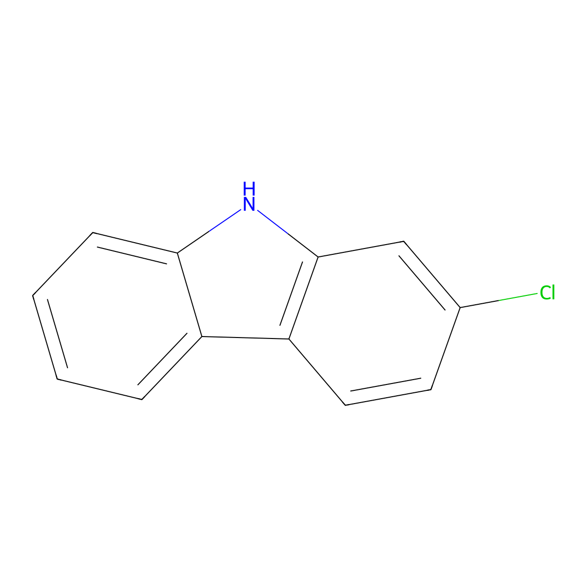 2-chloro-9H-carbazole molecular structure, CAS 10537-08-3