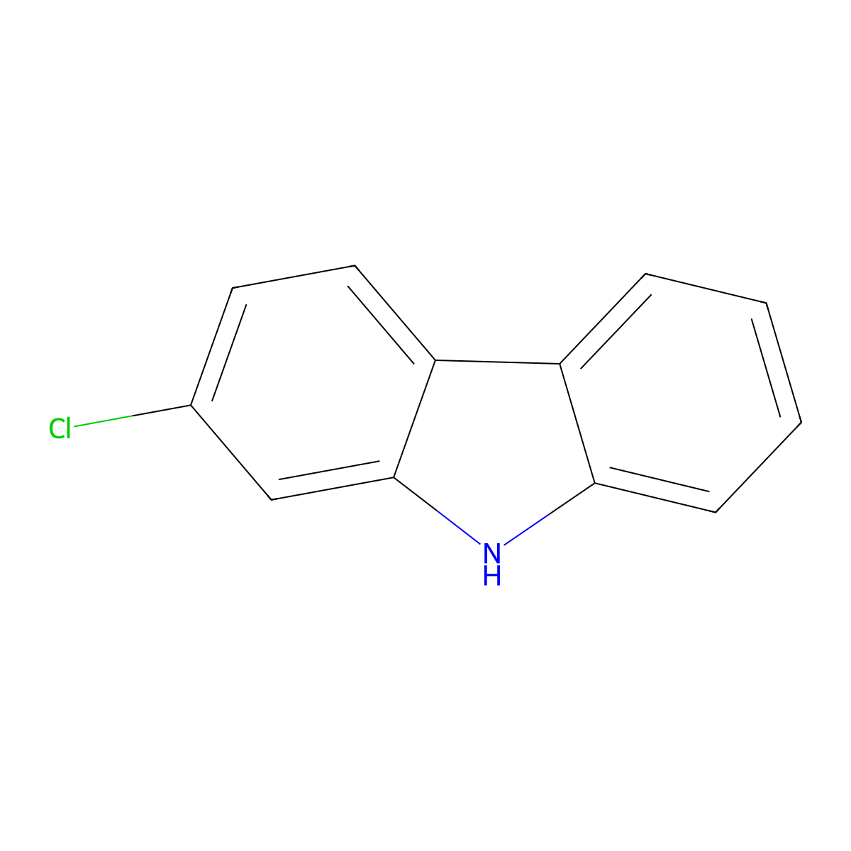 2-chloro-9H-carbazole molecular structure, CAS 10537-08-3