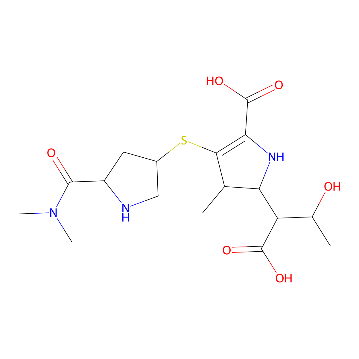 Meropenem open ring molecular structure, CAS 1053703-36-8