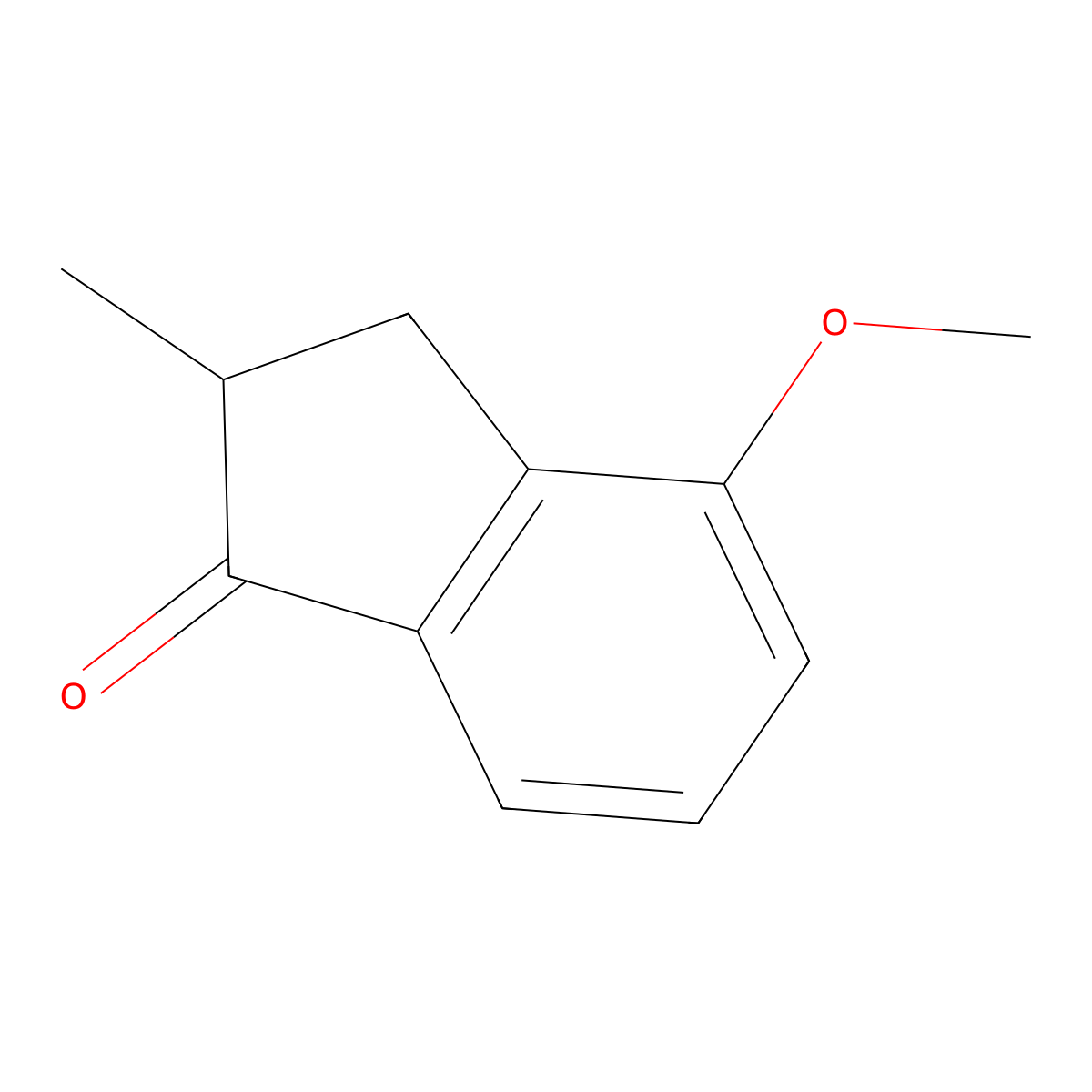4-methoxy-2-methyl-2,3-dihydro-1H-inden-1-one molecular structure, CAS 105372-23-4