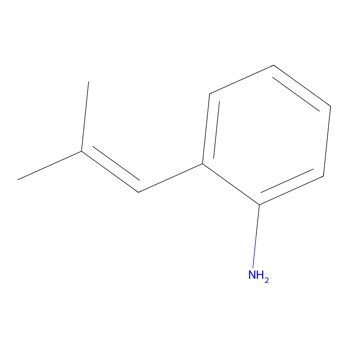 2-(2-Methylprop-1-en-1-yl)aniline molecular structure, CAS 105376-42-9