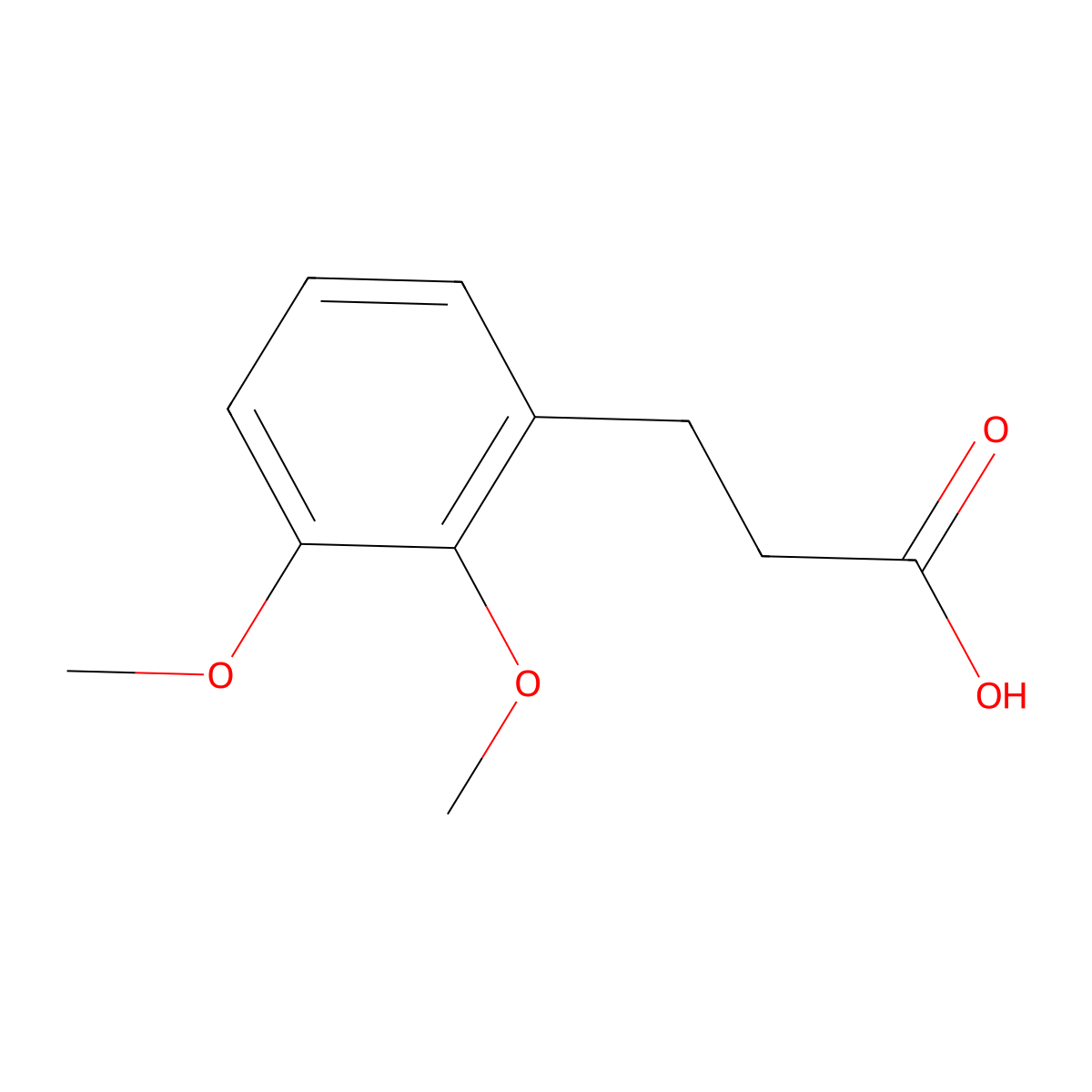 3-(2,3-Dimethoxyphenyl)propanoic acid molecular structure, CAS 10538-48-4