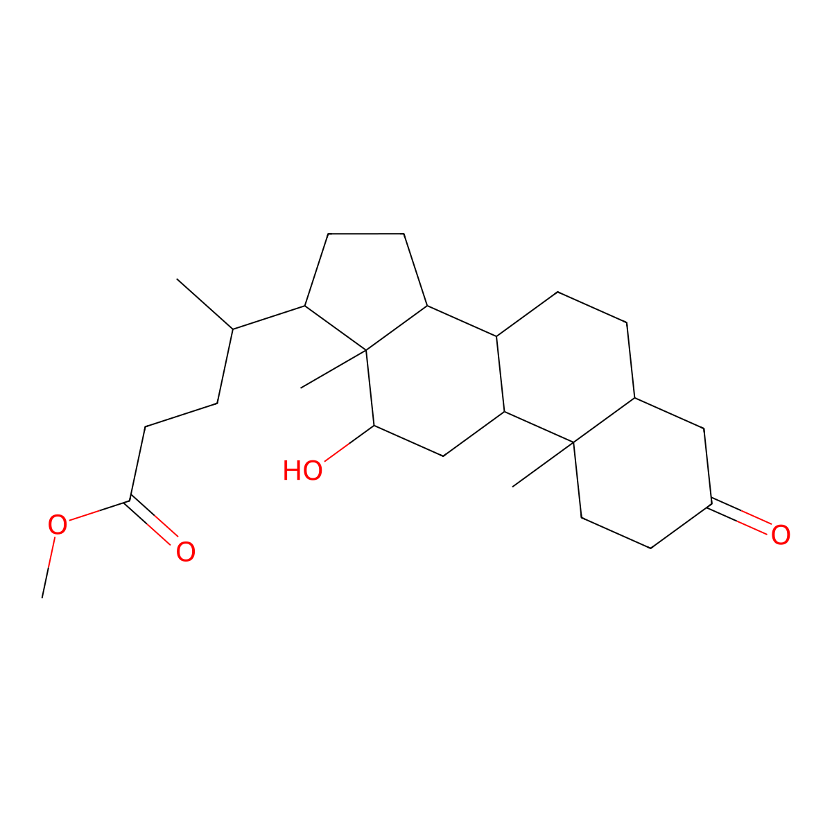 Methyl 12alpha-hydroxy-3-oxo-5beta-cholan-24-oate molecular structure, CAS 10538-58-6