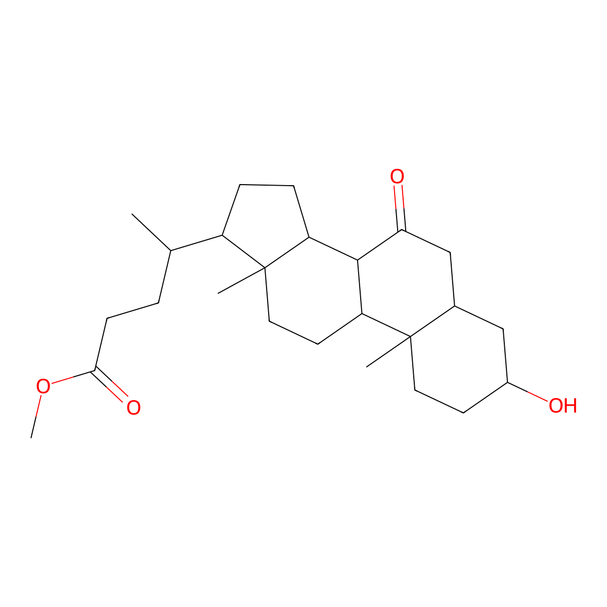 3alpha-Hydroxy-7-oxo-5beta-cholan-24-oic acid methyl ester molecular structure, CAS 10538-59-7