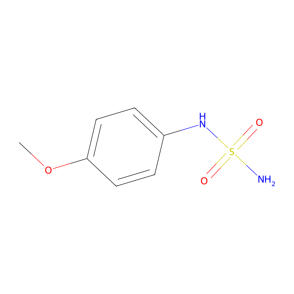 4-Methoxyphenylsulfamide molecular structure, CAS 10539-83-0