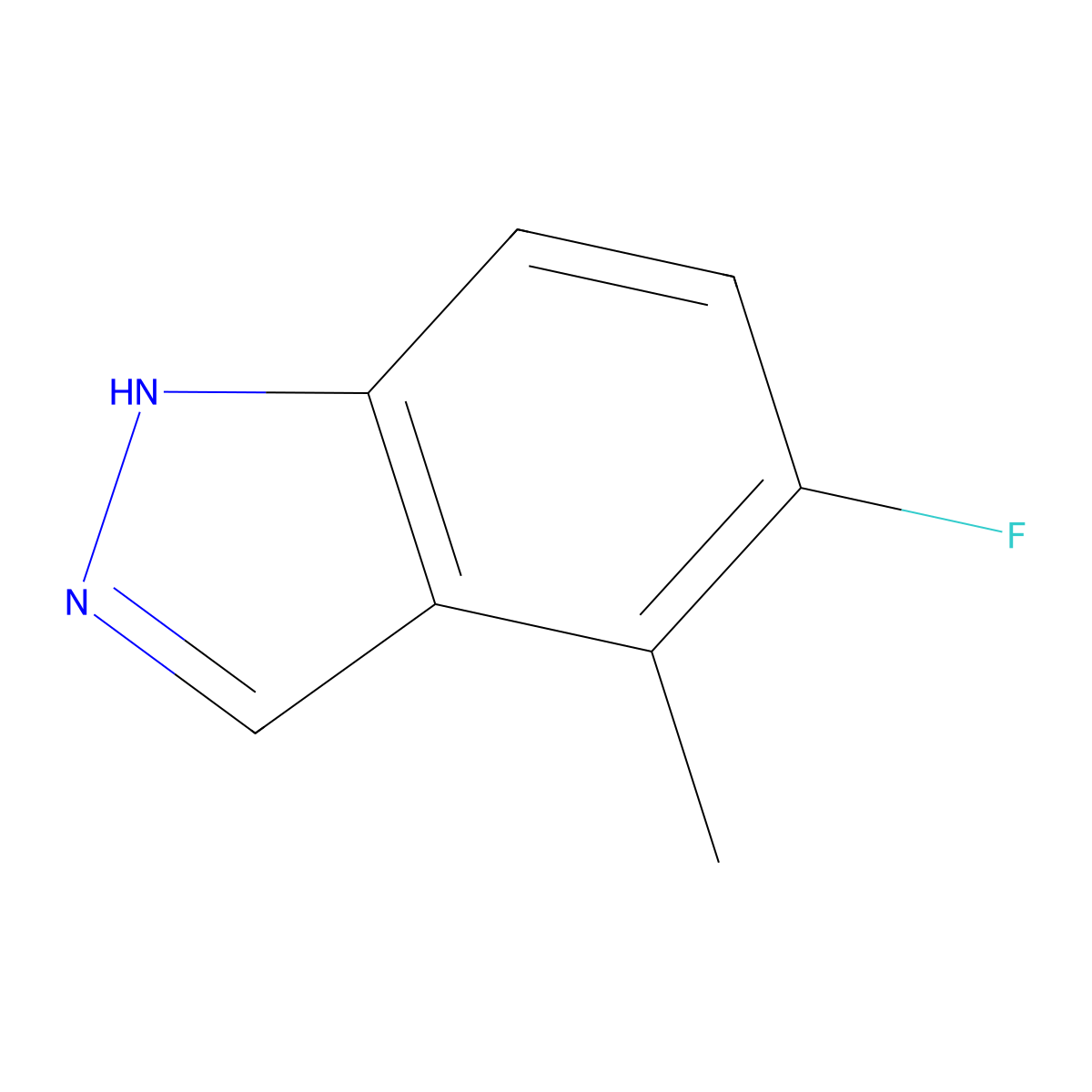 5-fluoro-4-methyl-1H-indazole molecular structure, CAS 105391-69-3