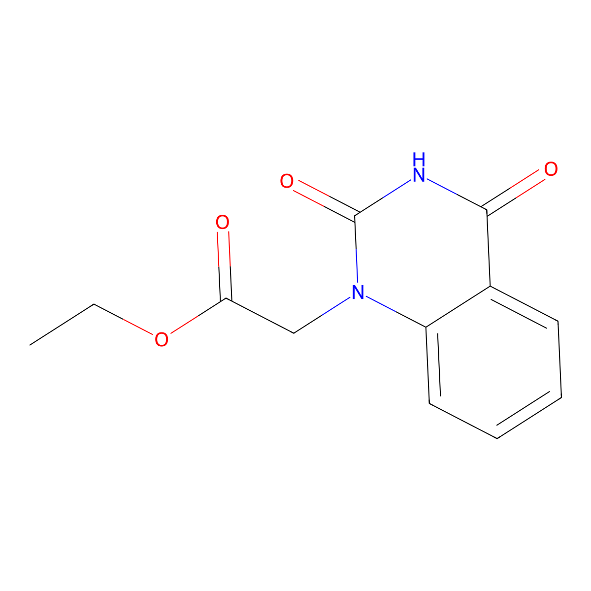 Ethyl 2-(2,4-dioxo-3,4-dihydroquinazolin-1(2H)-yl)acetate molecular structure, CAS 105391-90-0