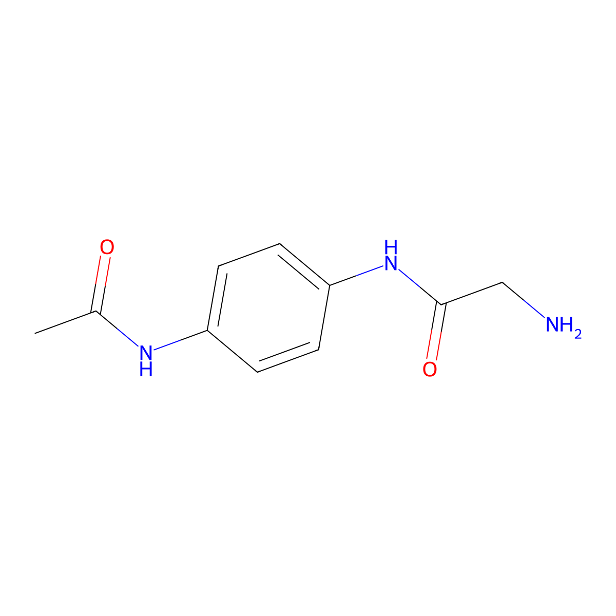 N~1~-[4-(acetylamino)phenyl]glycinamide molecular structure, CAS 105396-74-5