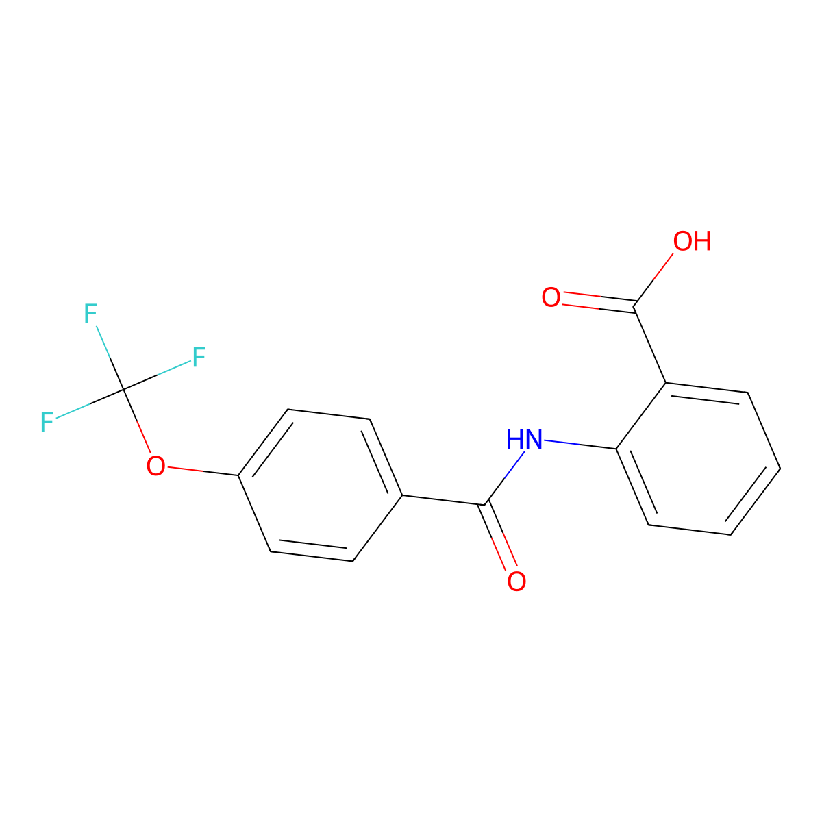2-(4-(Trifluoromethoxy)benzamido)benzoic acid molecular structure, CAS 1053976-41-2