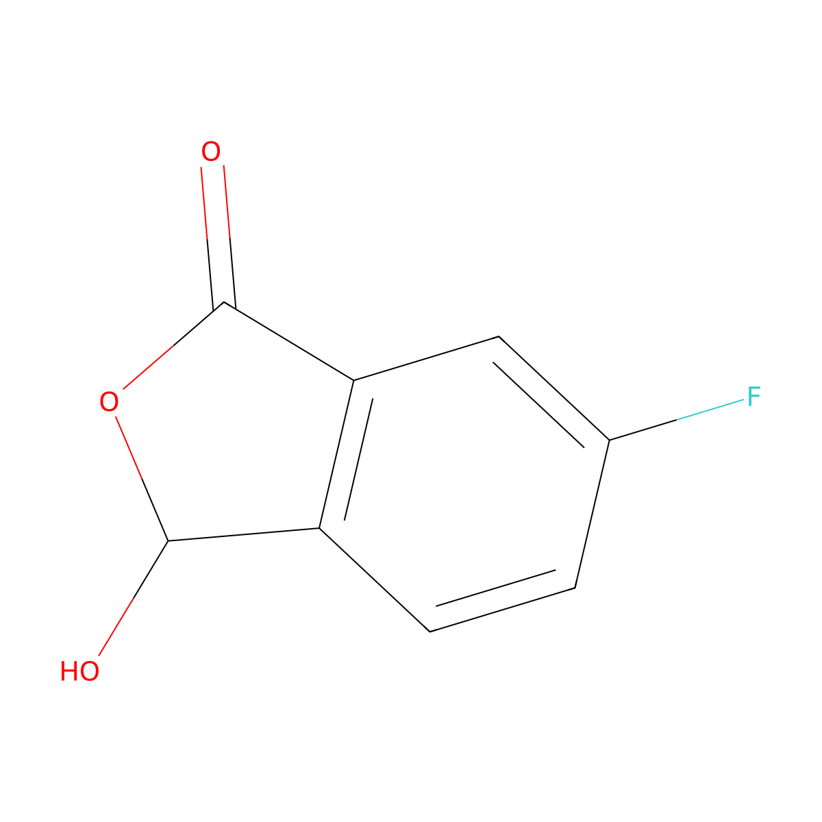 6-fluoro-3-hydroxyisobenzofuran-1(3H)-one molecular structure, CAS 105398-58-1