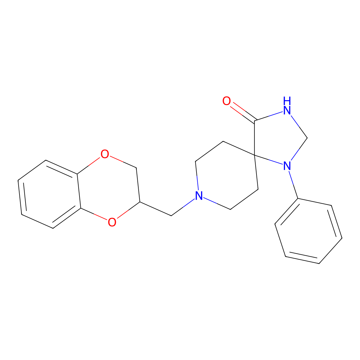 Spiroxatrine molecular structure, CAS 1054-88-2