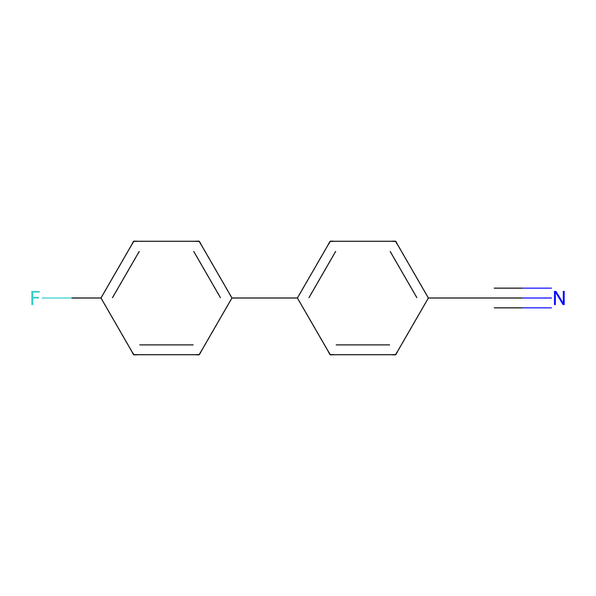 4'-Fluoro-(1,1'-biphenyl)-4-carbonitrile molecular structure, CAS 10540-31-5