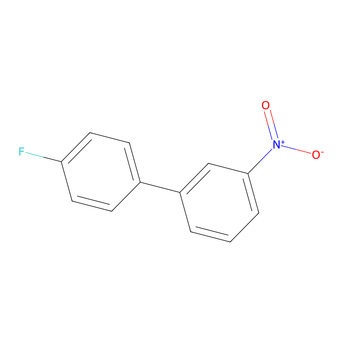 4'-Fluoro-3-nitro-1,1'-biphenyl molecular structure, CAS 10540-32-6