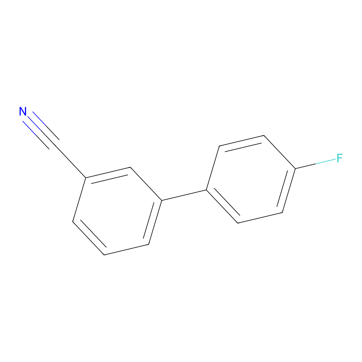 3-(4-Fluorophenyl)benzonitrile molecular structure, CAS 10540-33-7