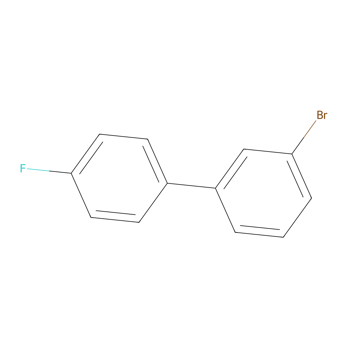 3-Bromo-4'-fluorobiphenyl molecular structure, CAS 10540-35-9