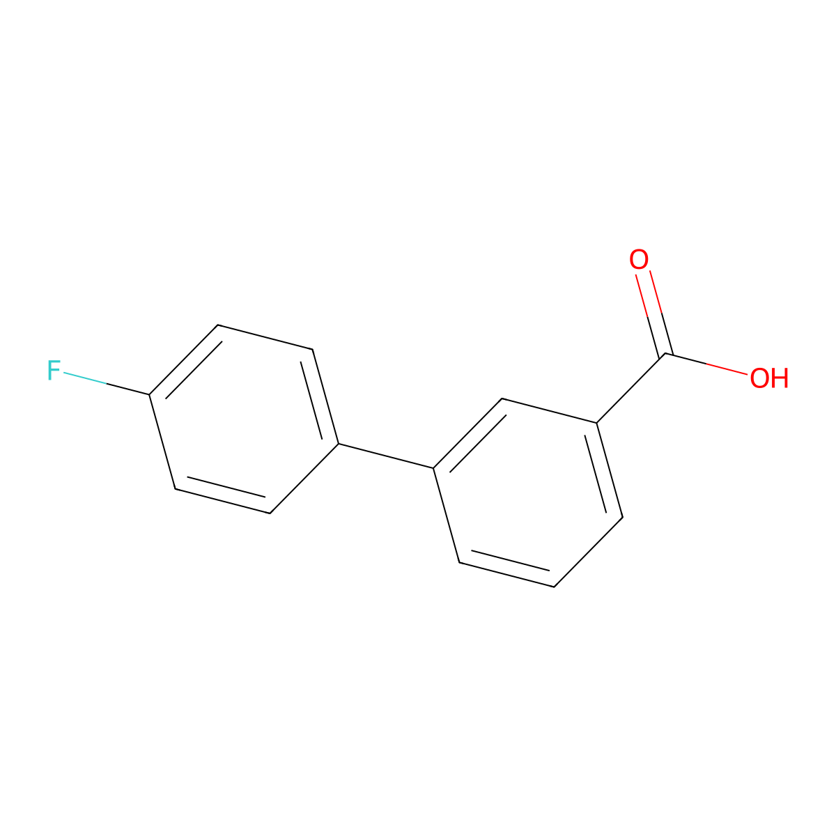 3-(4-Fluorophenyl)benzoic acid molecular structure, CAS 10540-39-3
