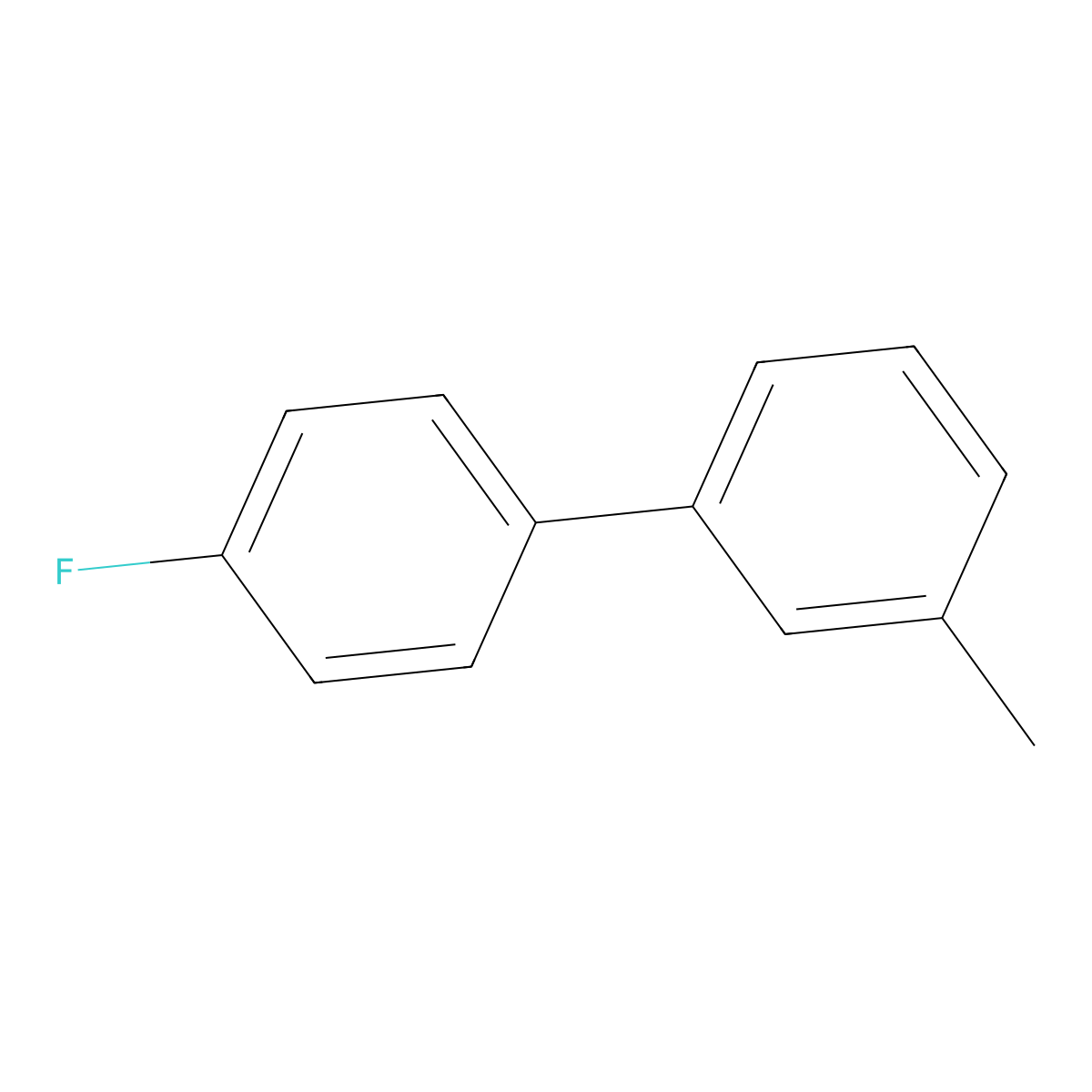 4-Fluoro-3'-methyl-1,1'-biphenyl molecular structure, CAS 10540-44-0