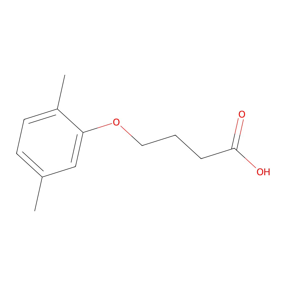 4-(2,5-Dimethylphenoxy)butanoic acid molecular structure, CAS 105401-49-8
