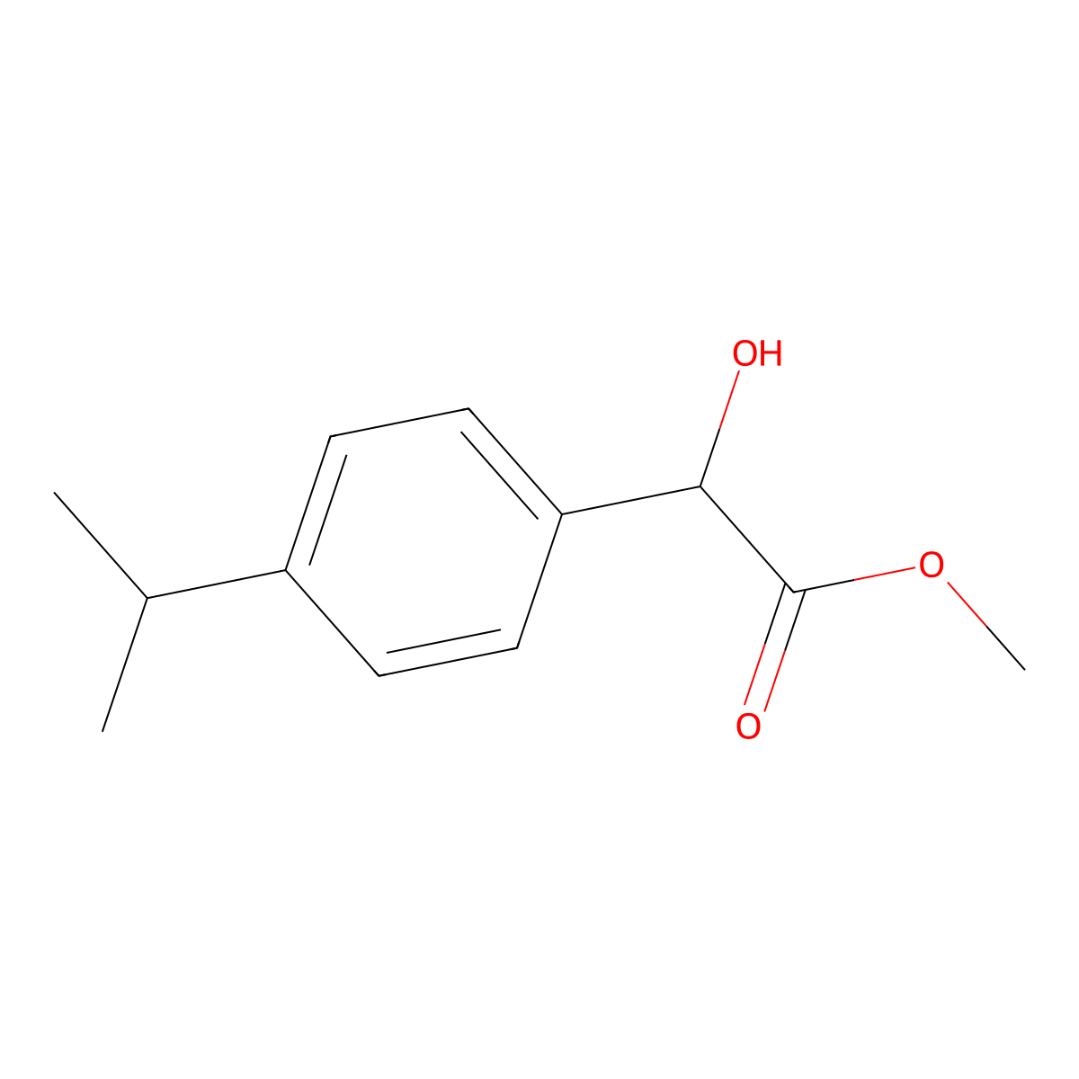 Methyl 2-hydroxy-2-[4-(propan-2-yl)phenyl]acetate molecular structure, CAS 105401-52-3
