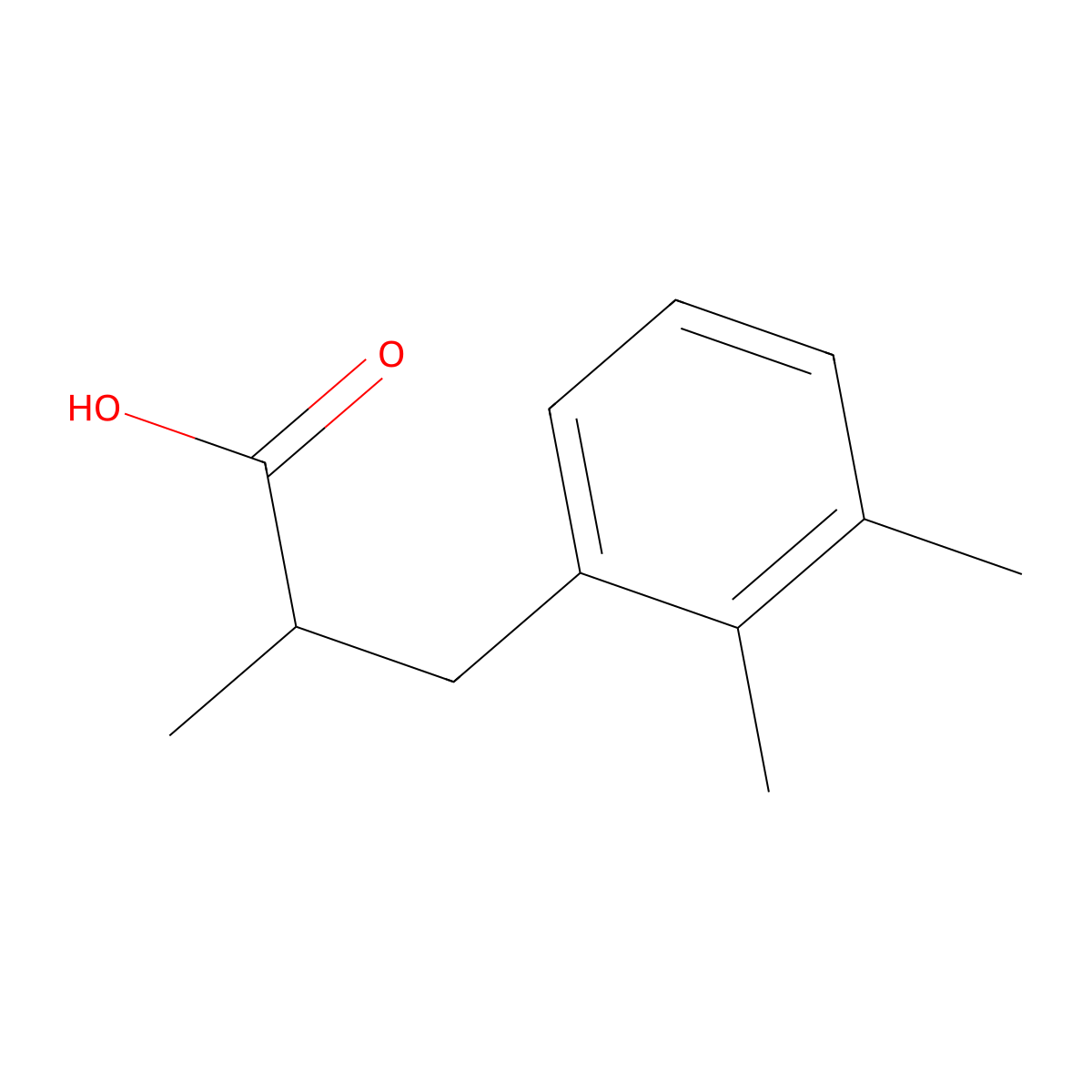 3-(2,3-Dimethylphenyl)-2-methylpropanoic acid molecular structure, CAS 105401-61-4