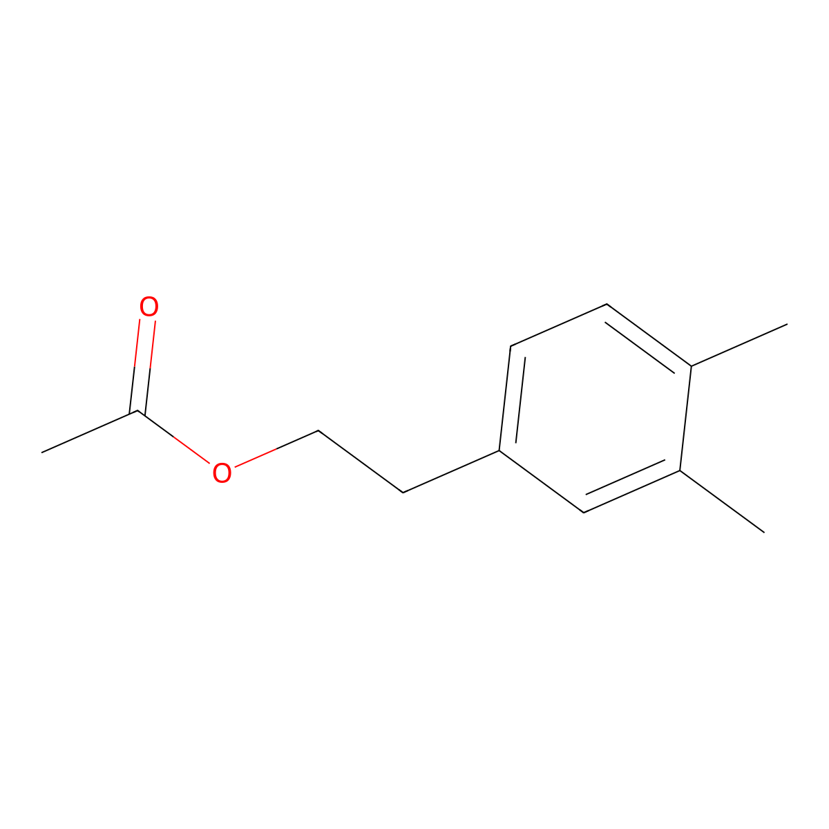 3,4-Dimethylphenethyl acetate molecular structure, CAS 105401-66-9