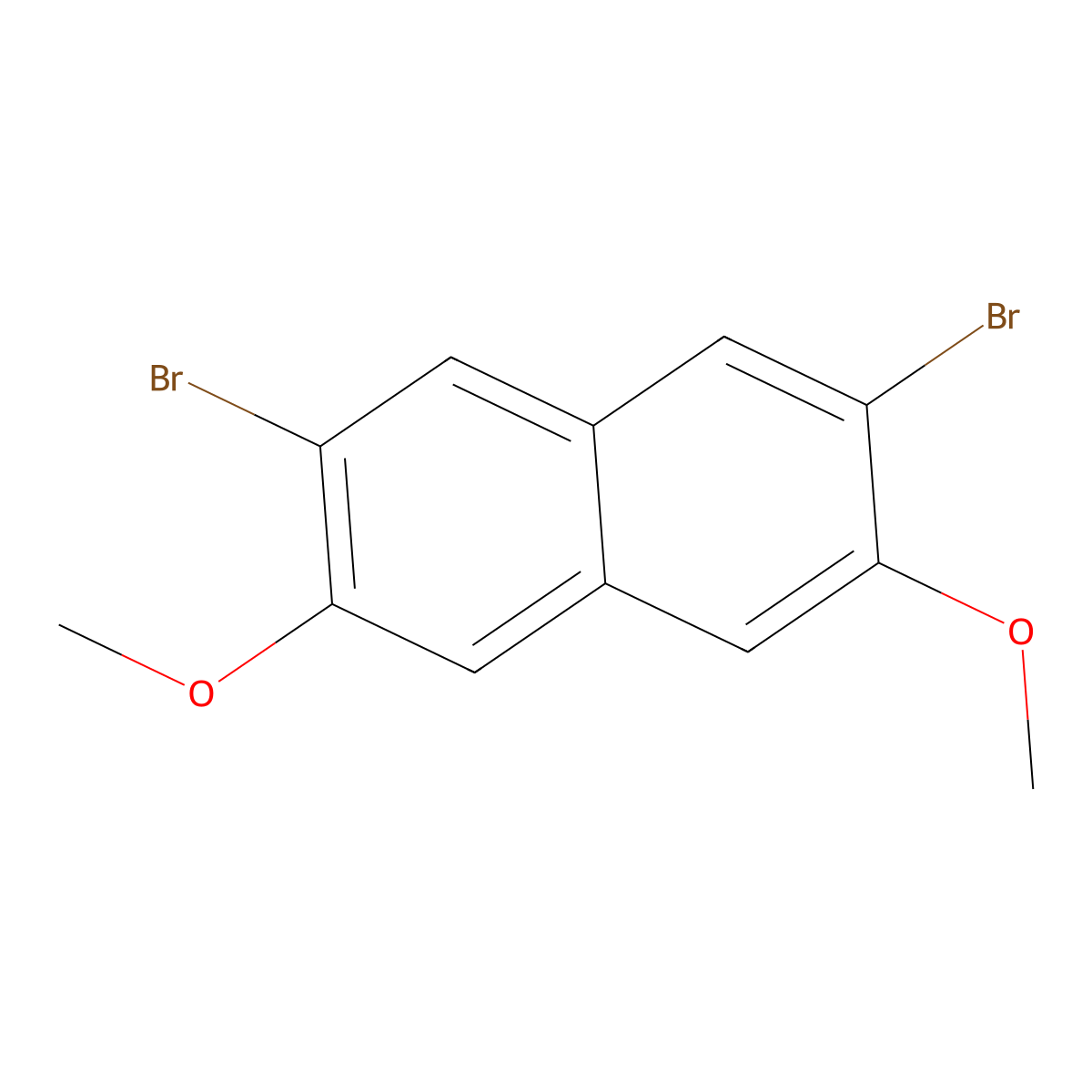 2,7-Dibromo-3,6-dimethoxynaphthalene molecular structure, CAS 105404-89-5