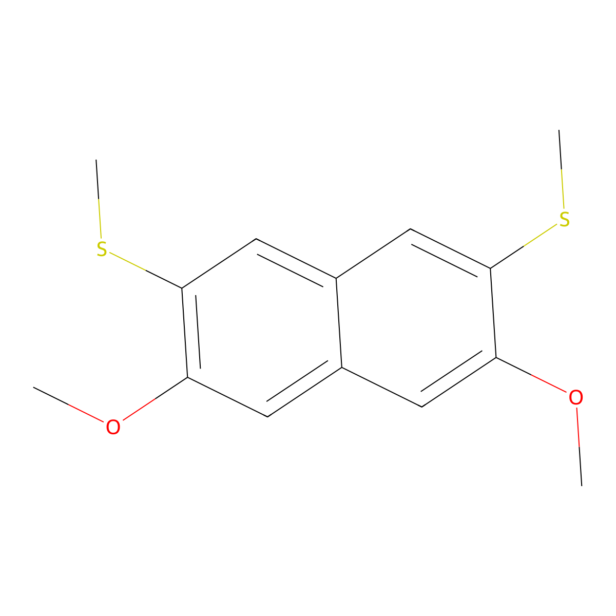 2,7-Dimethoxy-3,6-bis(methylthio)-naphthalene molecular structure, CAS 105404-97-5