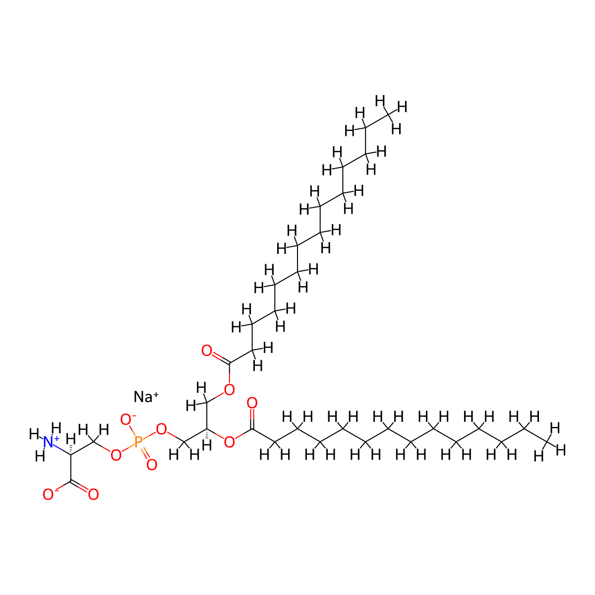 1,2-Dimyristoyl-sn-glycero-3-phospho-L-serine sodium salt molecular structure, CAS 105405-50-3