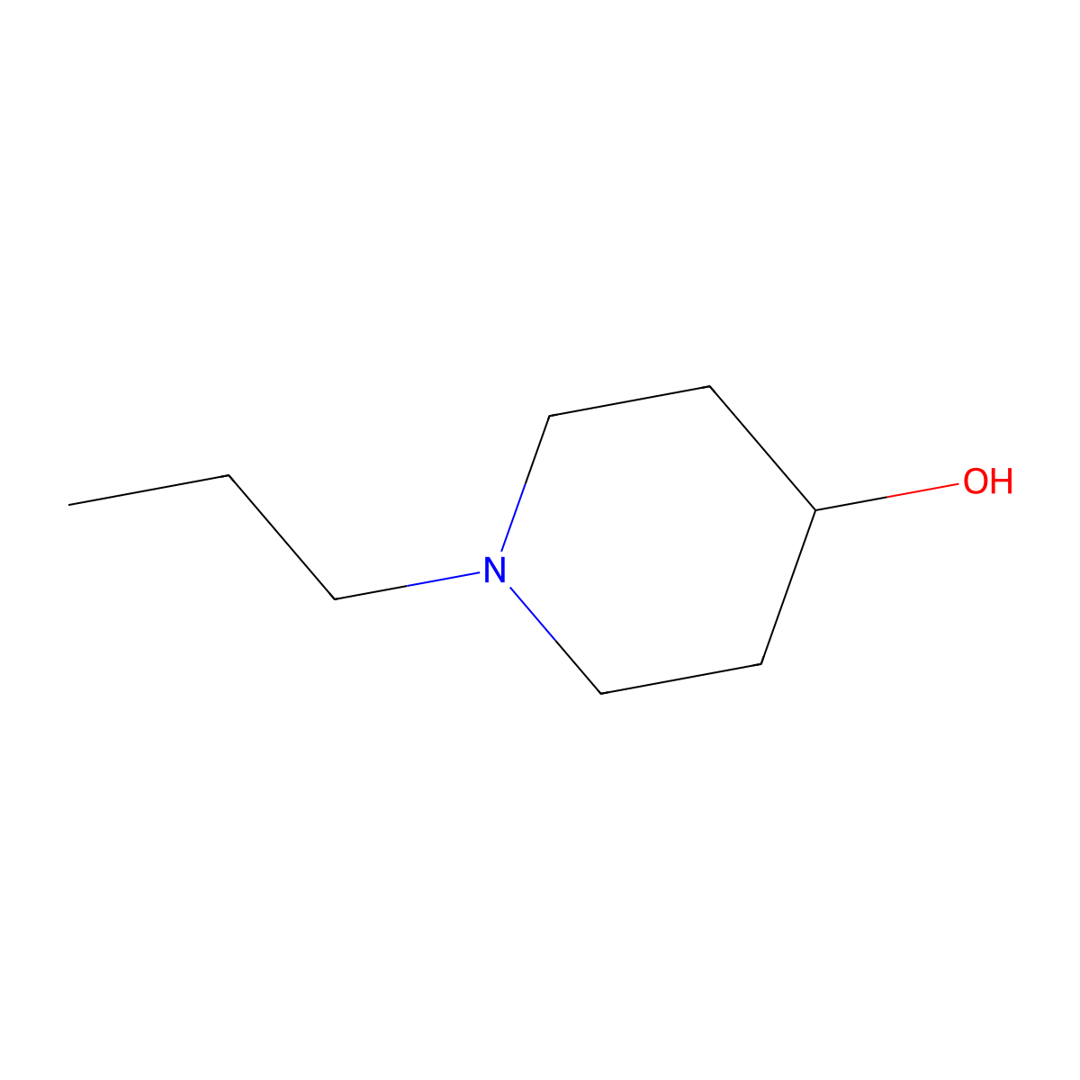 1-Propylpiperidin-4-ol molecular structure, CAS 105409-83-4