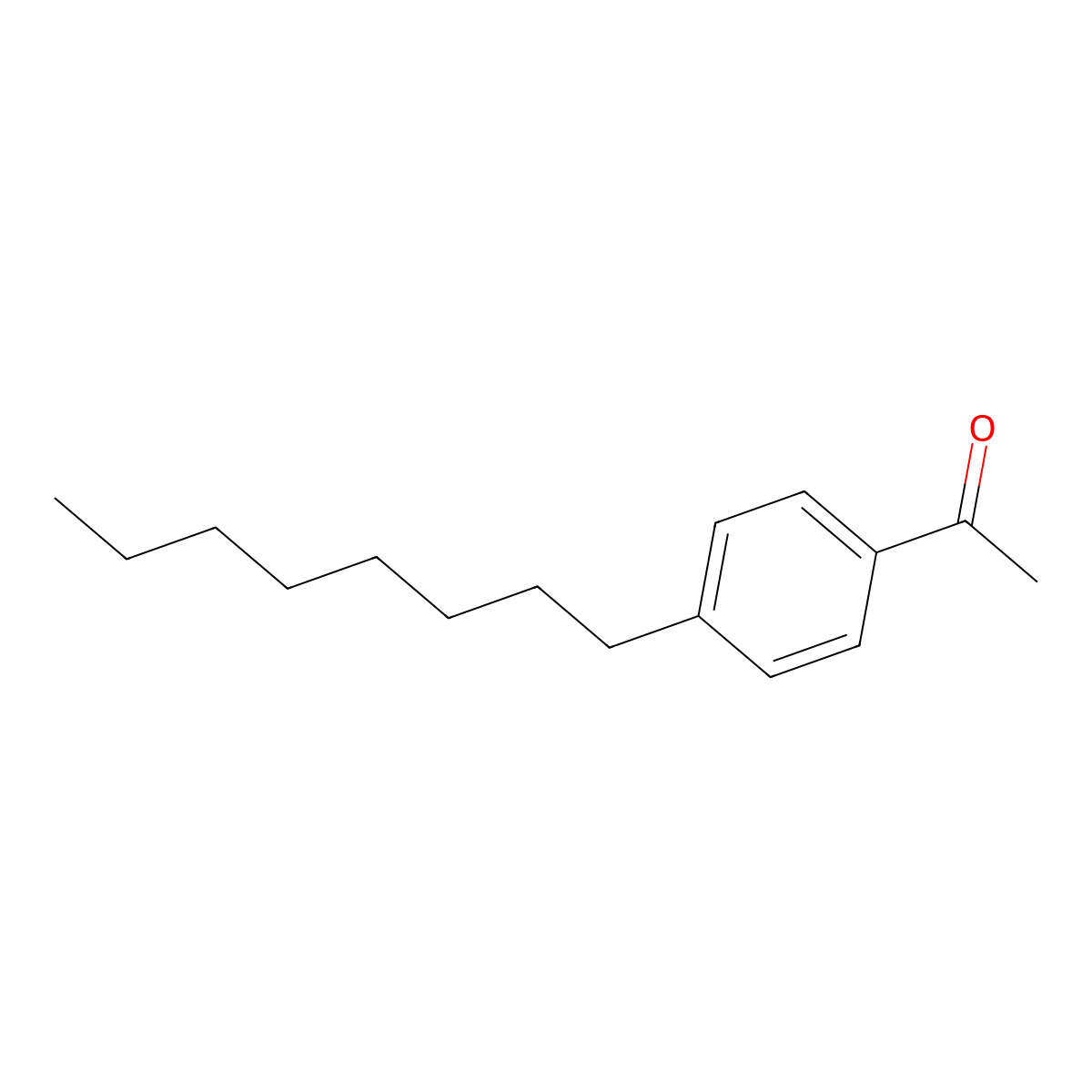 Ethanone, 1-(4-octylphenyl)- molecular structure, CAS 10541-56-7