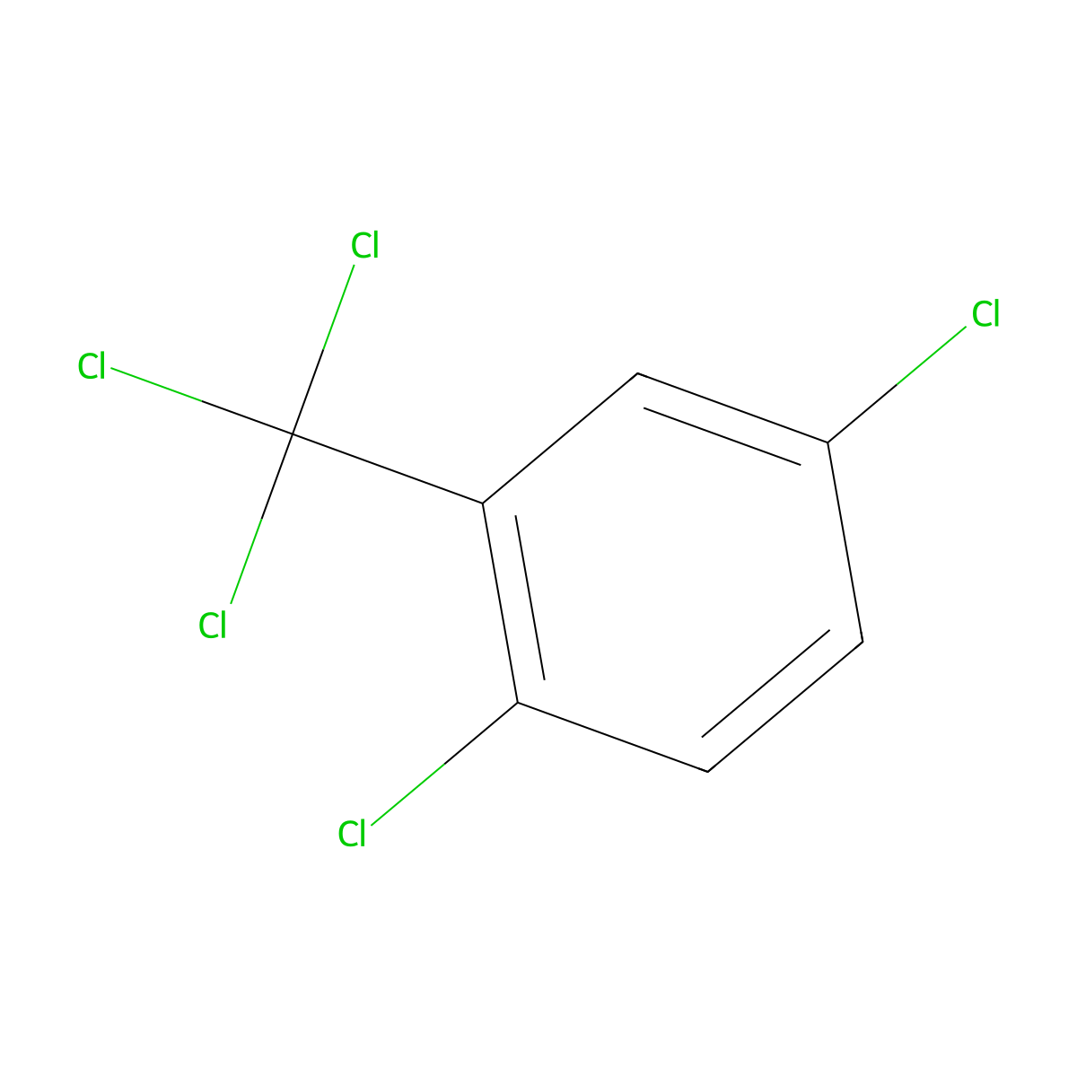 1,4-Dichloro-2-(trichloromethyl)benzene molecular structure, CAS 10541-71-6