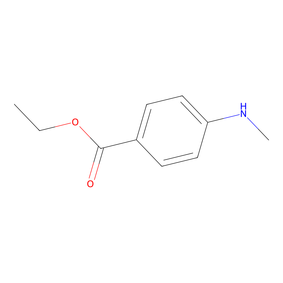 Ethyl 4-(methylamino)benzoate molecular structure, CAS 10541-82-9