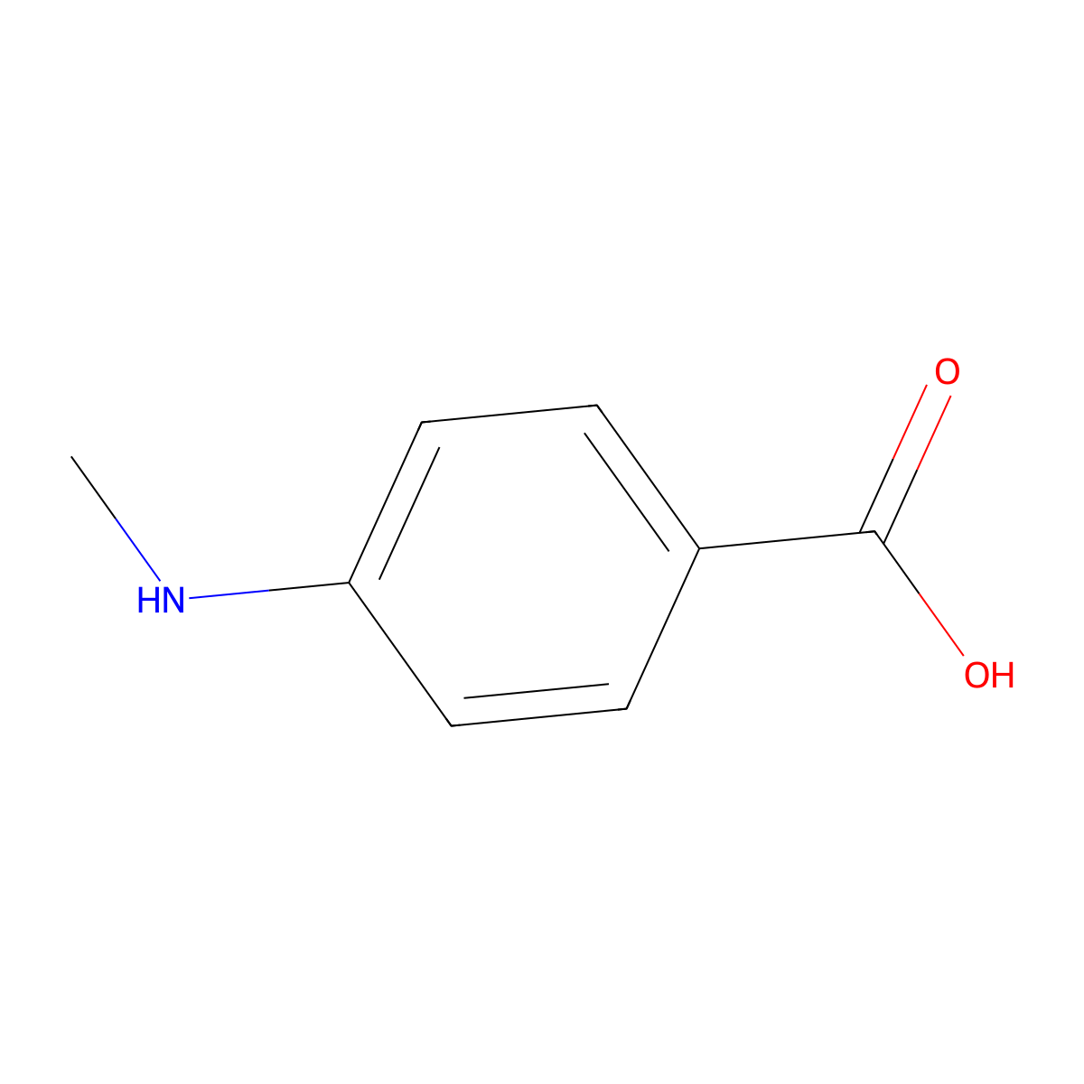 4-(Methylamino)benzoic acid molecular structure, CAS 10541-83-0