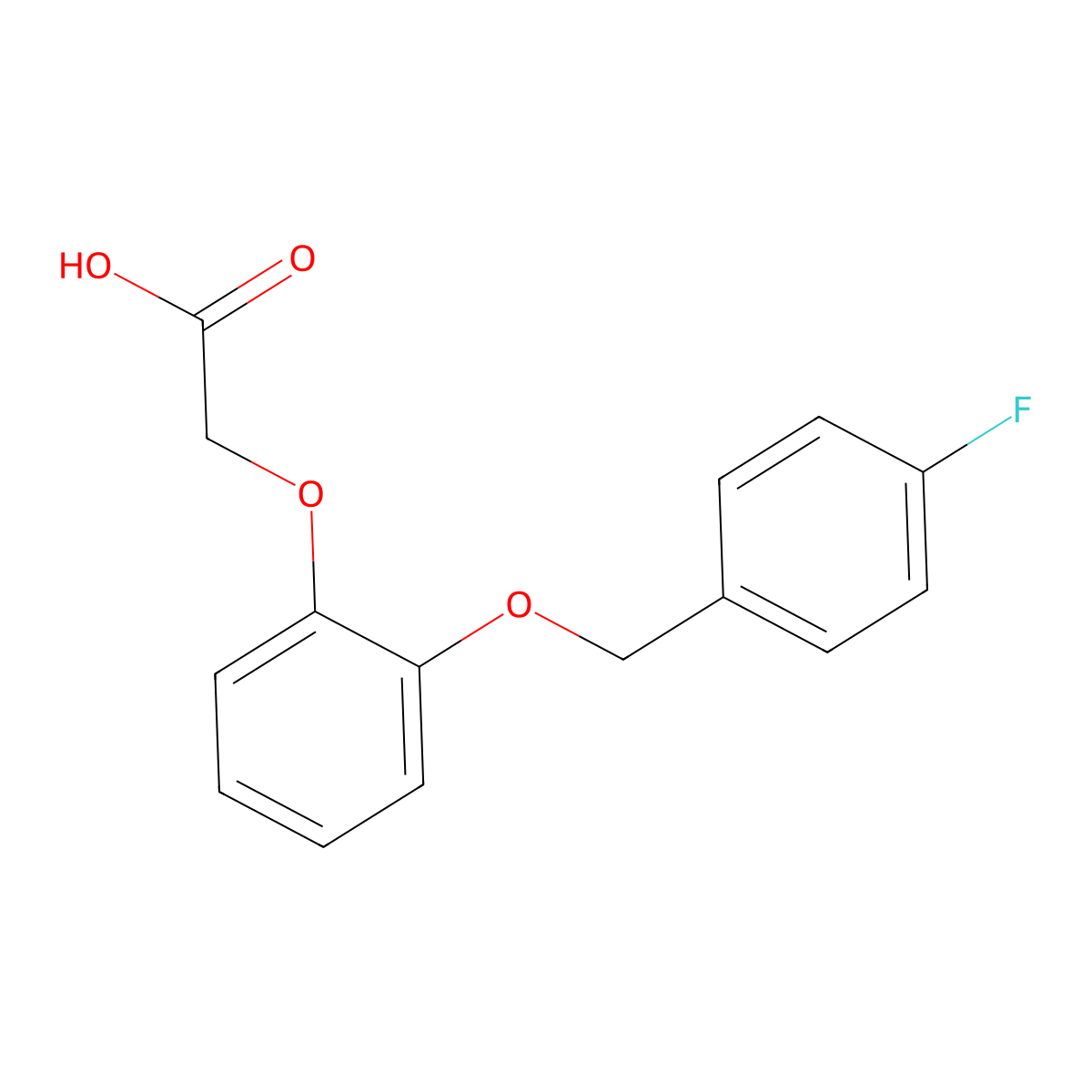 2-{2-[(4-Fluorophenyl)methoxy]phenoxy}acetic acid molecular structure, CAS 1054105-48-4