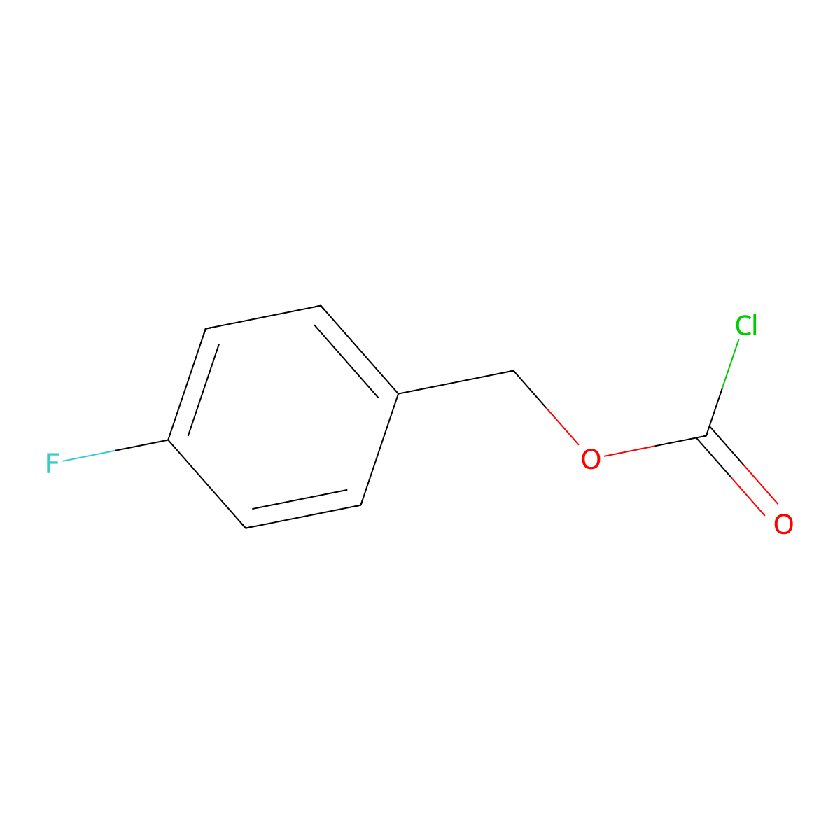 4-Fluorobenzyl carbonochloridate molecular structure, CAS 105416-91-9