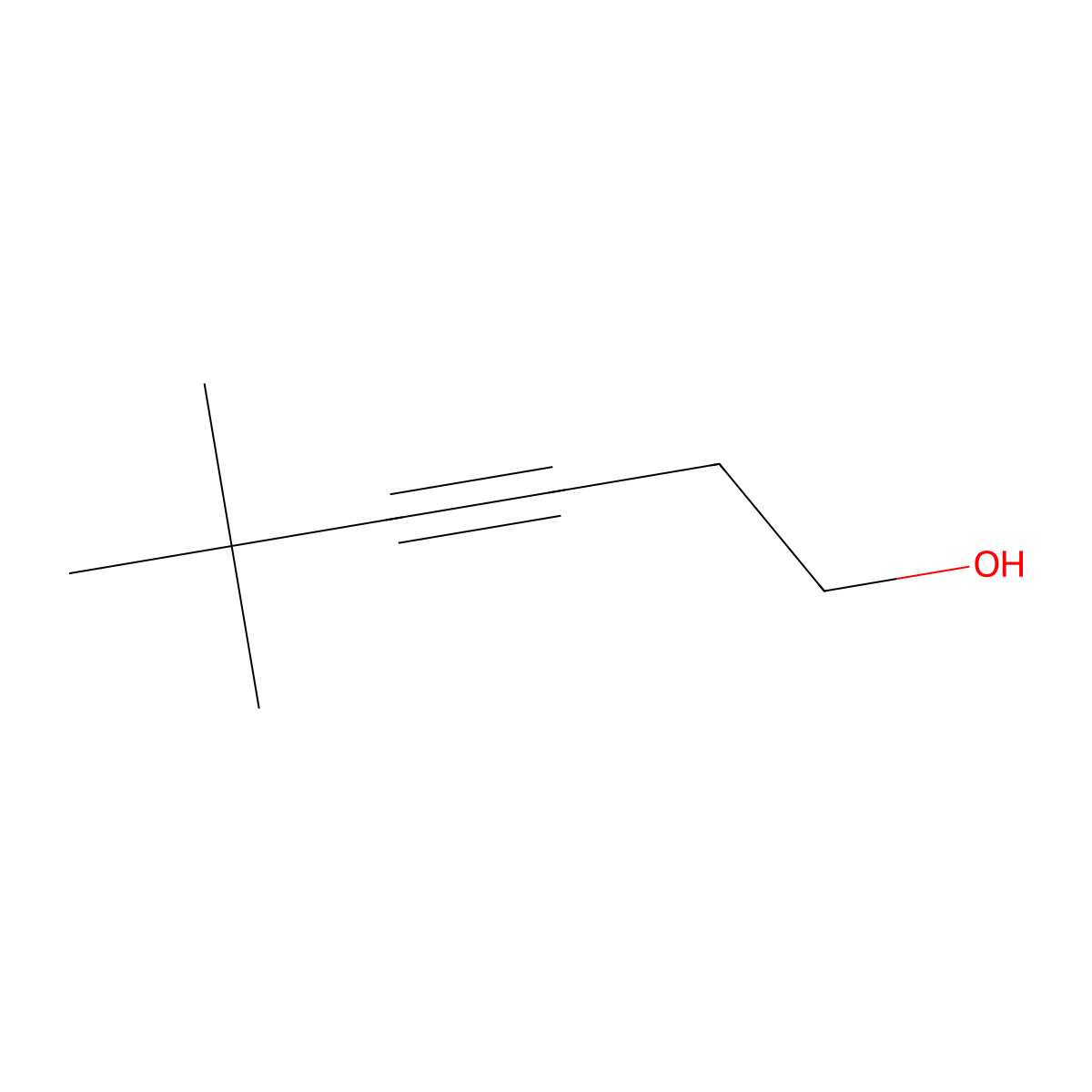 5,5-Dimethylhex-3-yn-1-ol molecular structure, CAS 105418-43-7