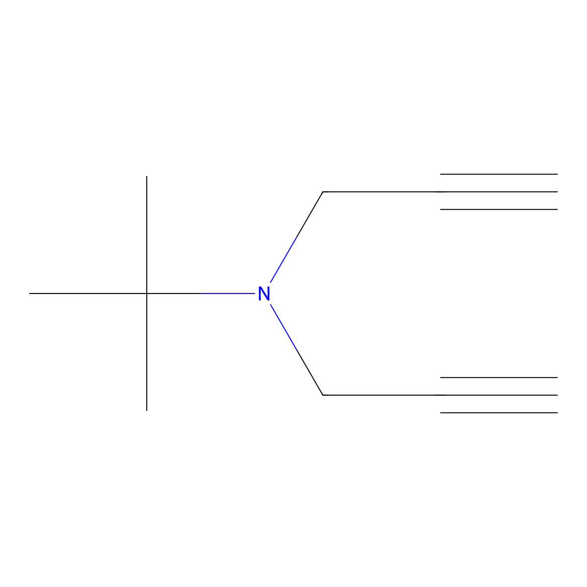 tert-Butylbis(prop-2-yn-1-yl)amine molecular structure, CAS 10542-54-8