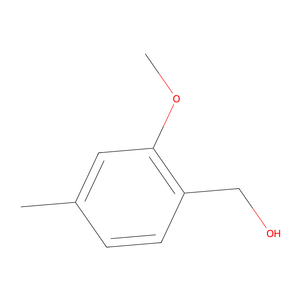 (2-Methoxy-4-methylphenyl)methanol molecular structure, CAS 10542-80-0