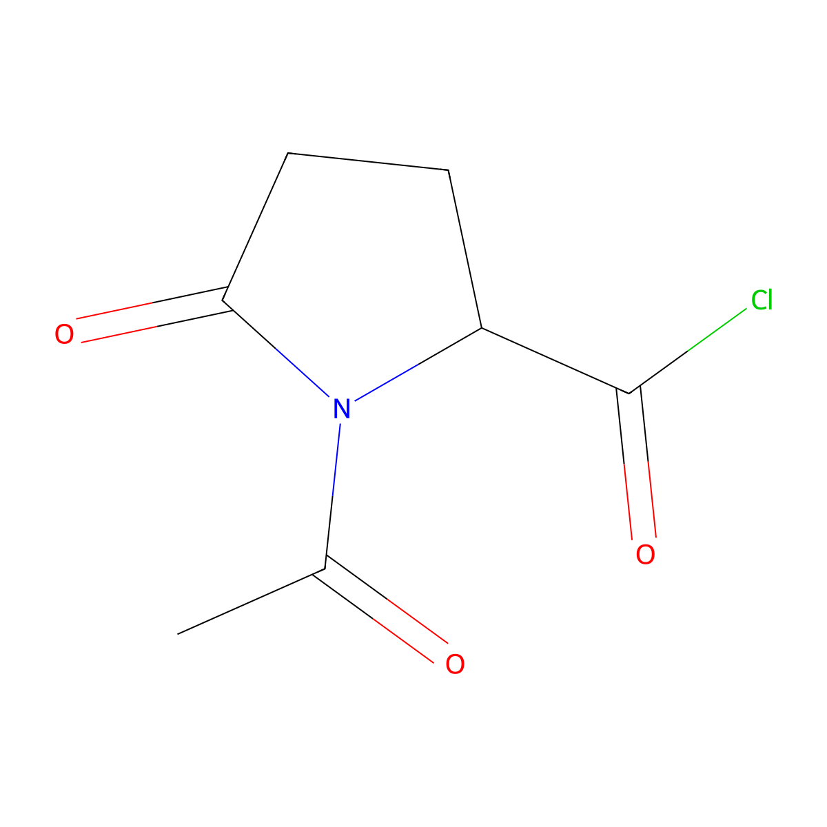 1-Acetyl-5-oxo-L-prolyl chloride molecular structure, CAS 105425-26-1