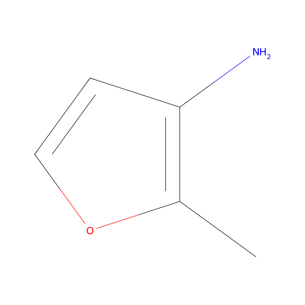 2-Methyl-furan-3-ylamine molecular structure, CAS 105426-43-5