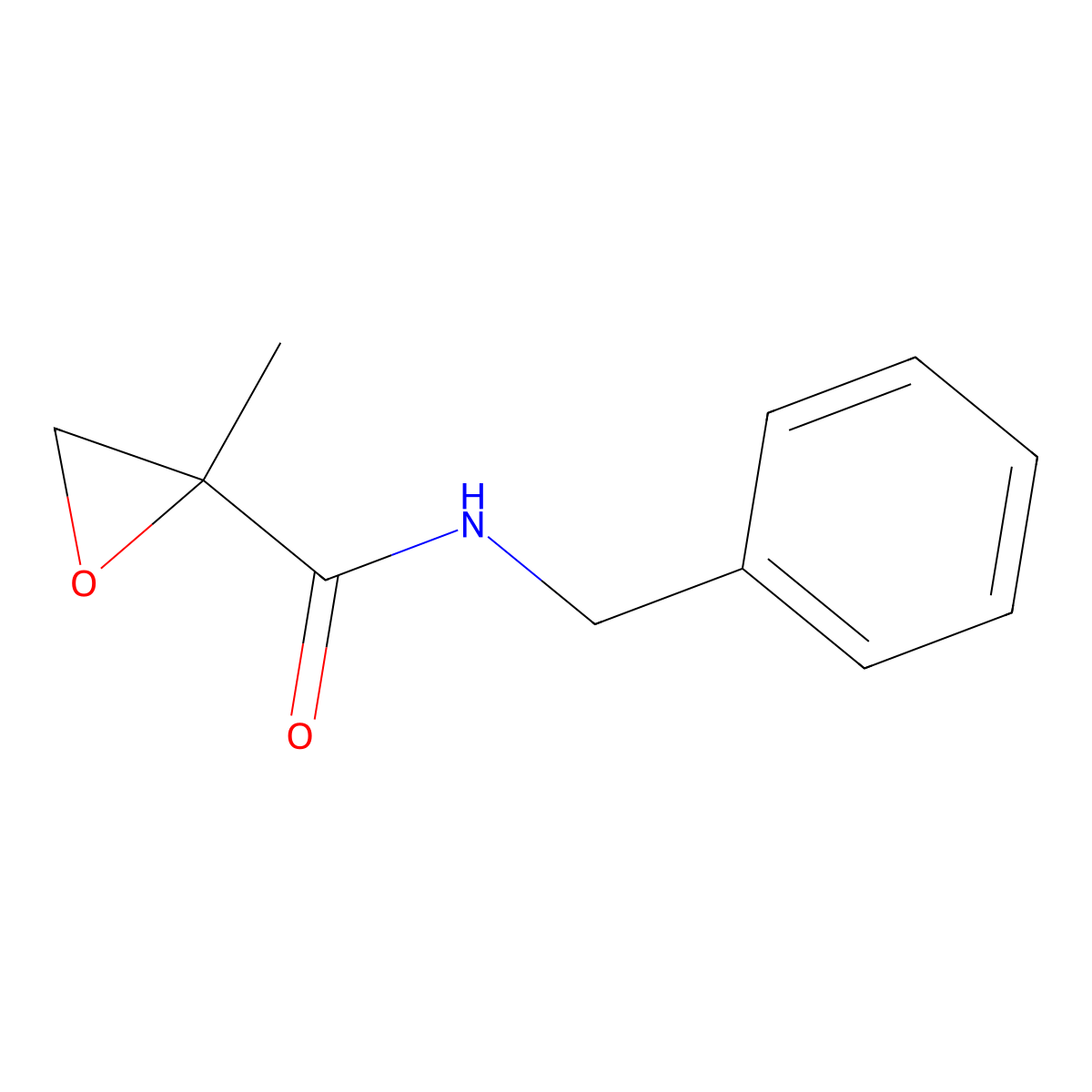 N-Benzyl-2,3-epoxy-2-methylpropanamide molecular structure, CAS 105427-00-7