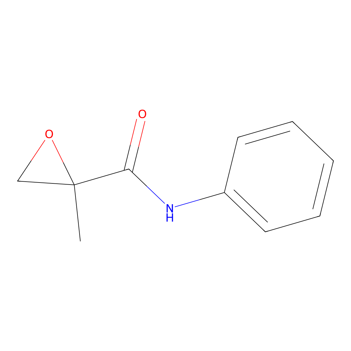 Oxiranecarboxamide, 2-methyl-N-phenyl- molecular structure, CAS 105427-01-8
