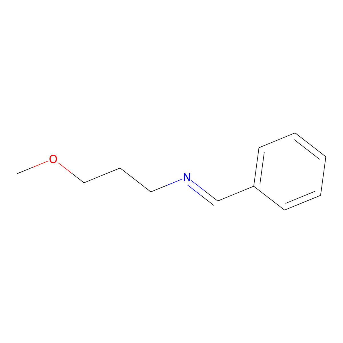 (3-Methoxypropyl)(phenylmethylidene)amine molecular structure, CAS 105427-51-8