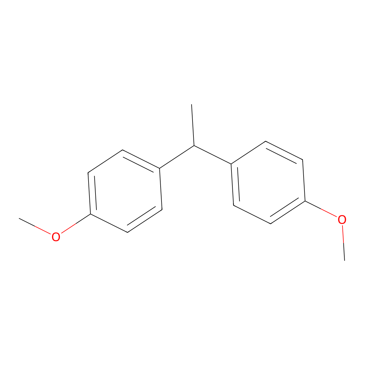1,1-Bis(p-methoxyphenyl)ethane molecular structure, CAS 10543-21-2