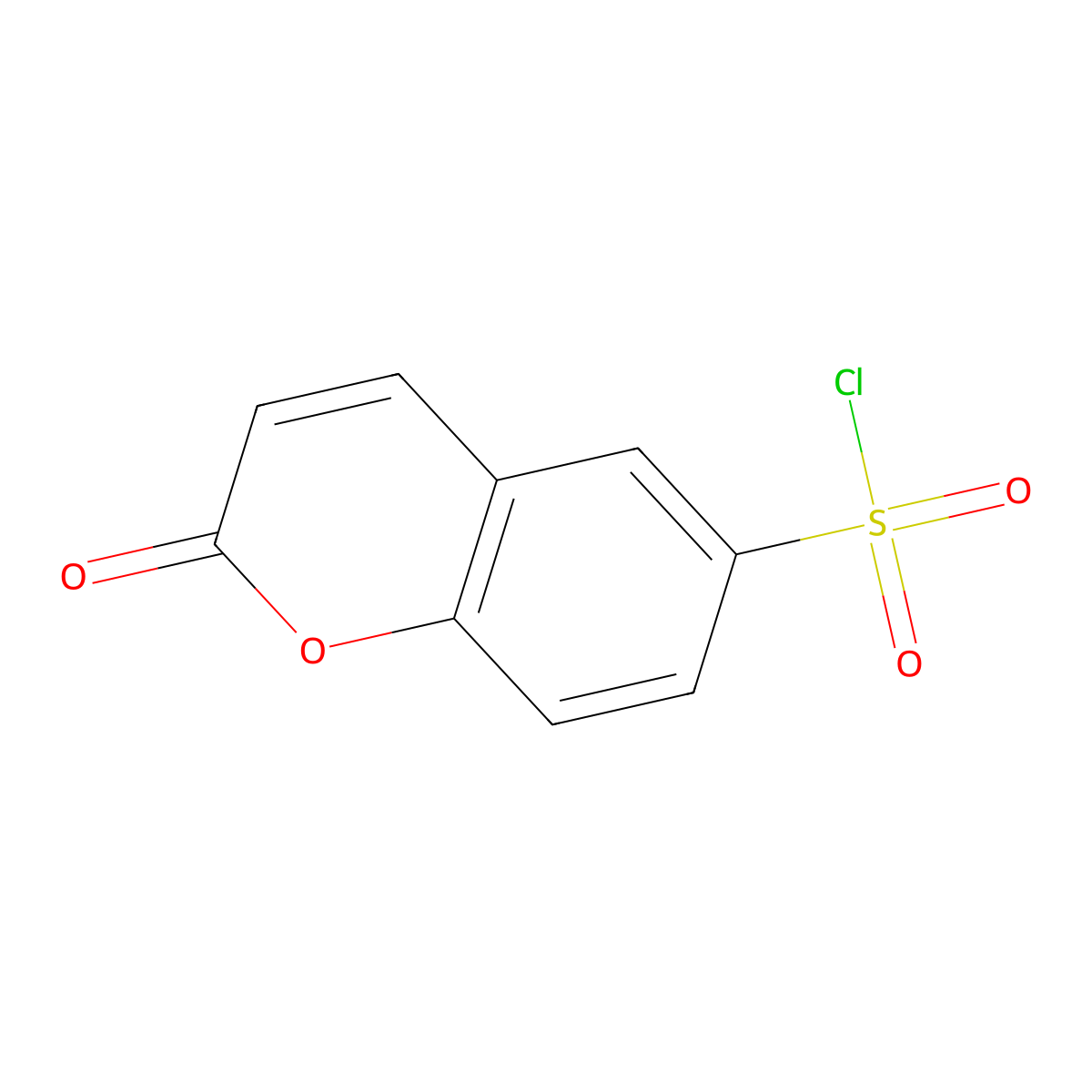 Coumarin-6-sulfonyl chloride molecular structure, CAS 10543-42-7