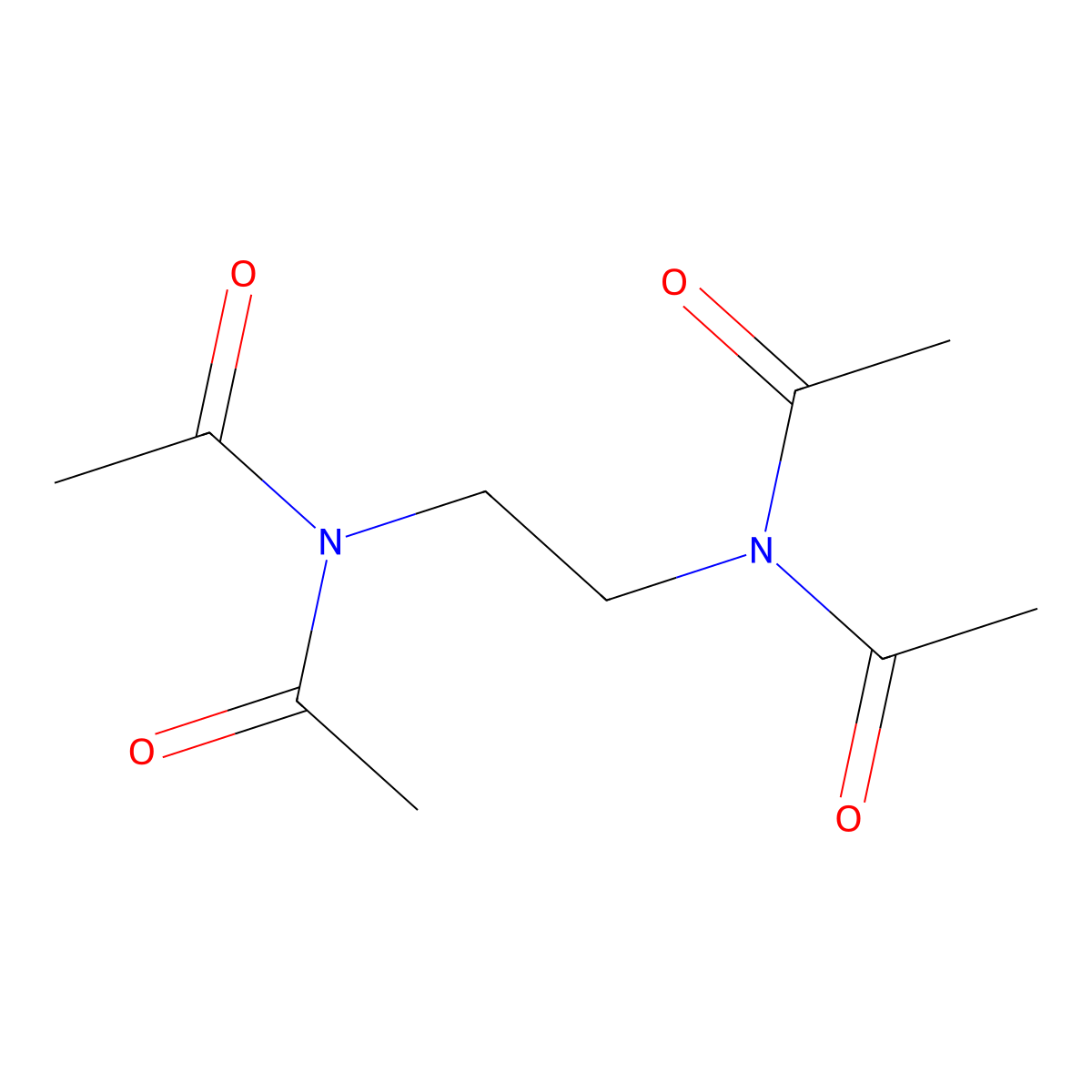 Tetraacetylethylenediamine molecular structure, CAS 10543-57-4
