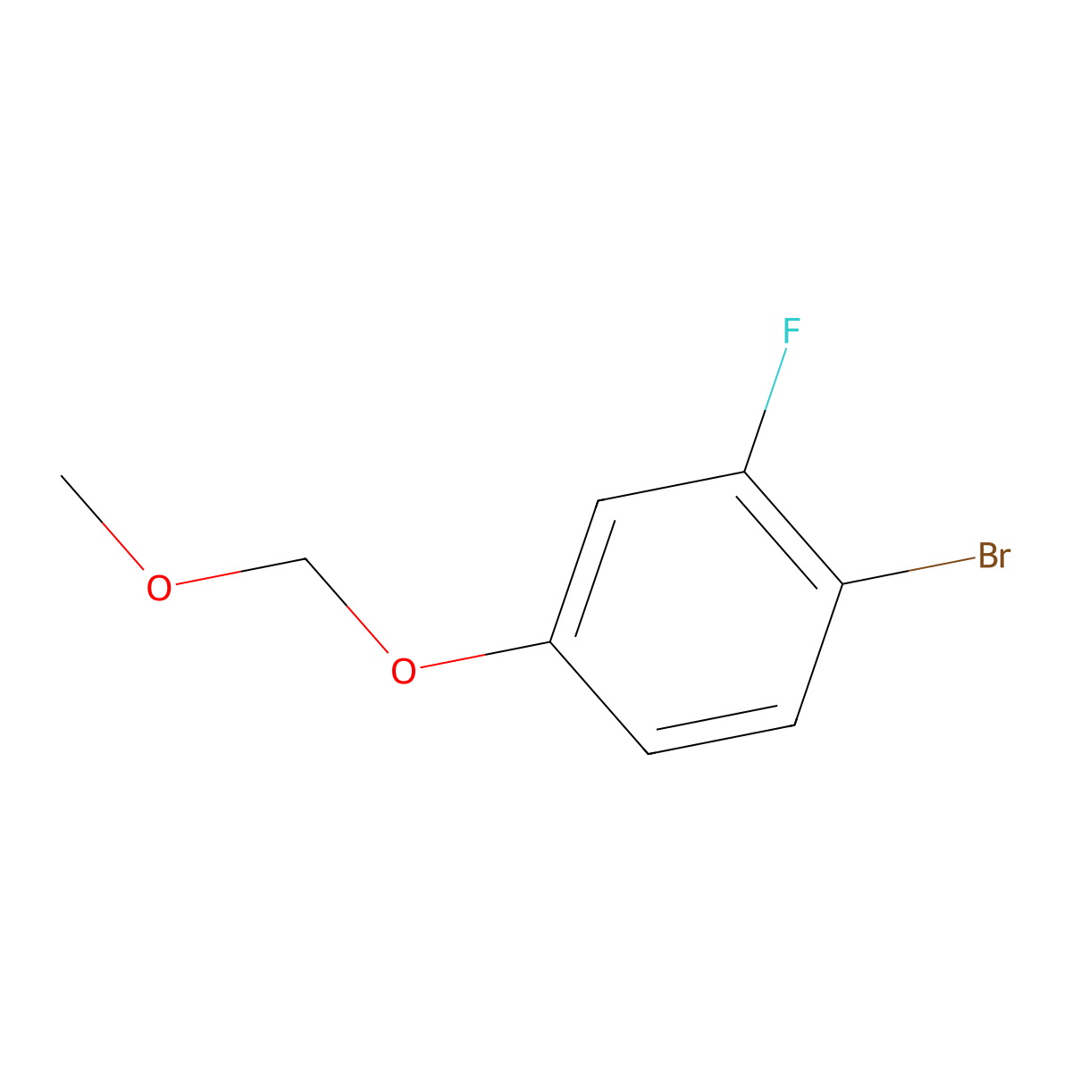 1-Bromo-2-fluoro-4-(methoxymethoxy)benzene molecular structure, CAS 1054314-58-7