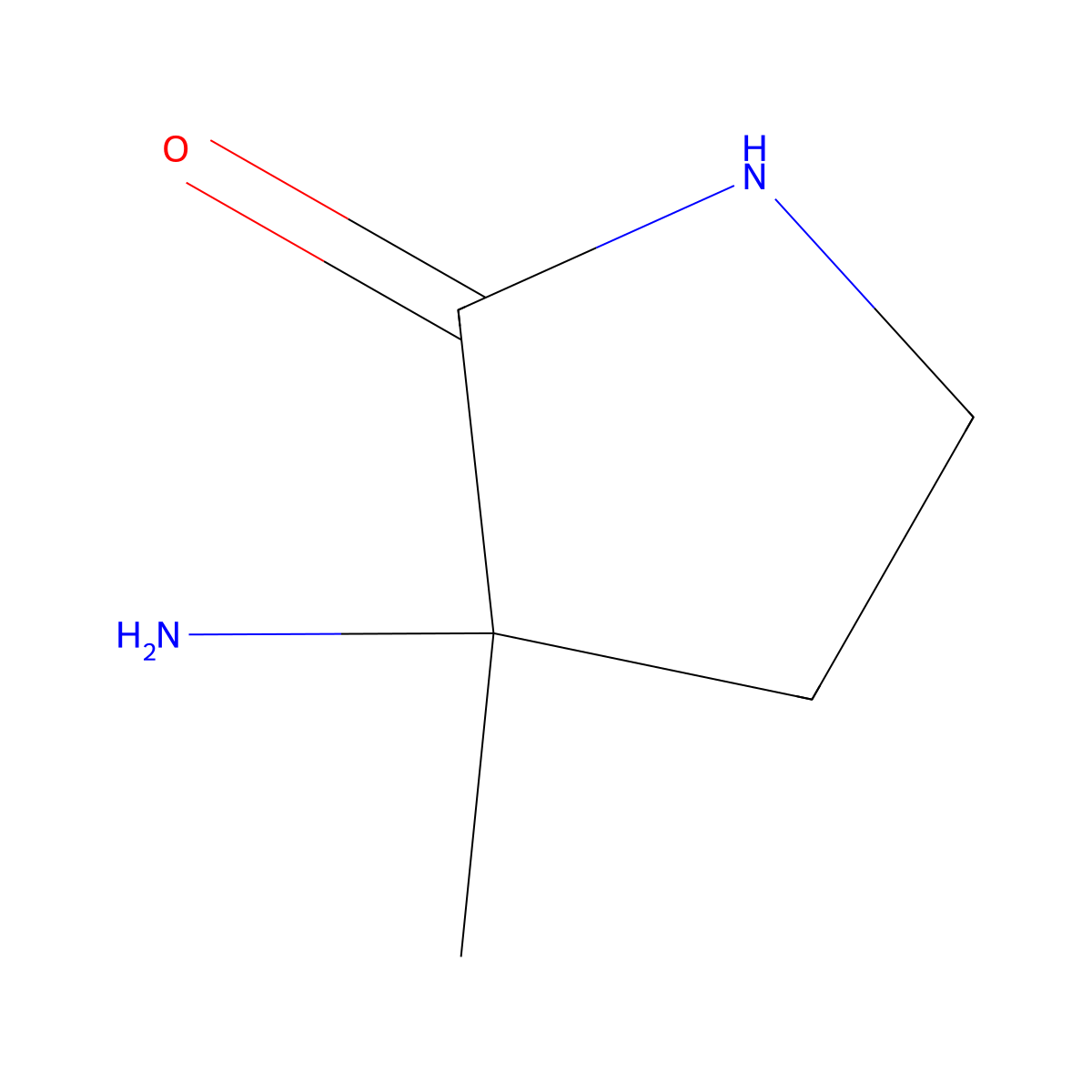 3-Amino-3-methylpyrrolidin-2-one molecular structure, CAS 105433-86-1
