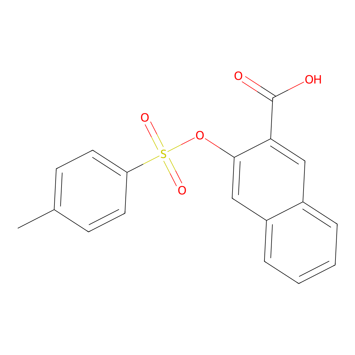 3-[(4-Methylbenzenesulfonyl)oxy]naphthalene-2-carboxylic acid molecular structure, CAS 1054398-66-1