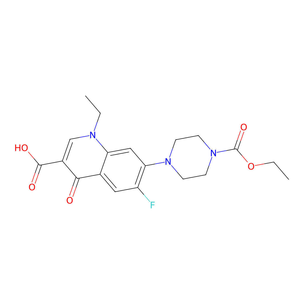 N-Ethoxycarbonyl Norfloxacin molecular structure, CAS 105440-01-5